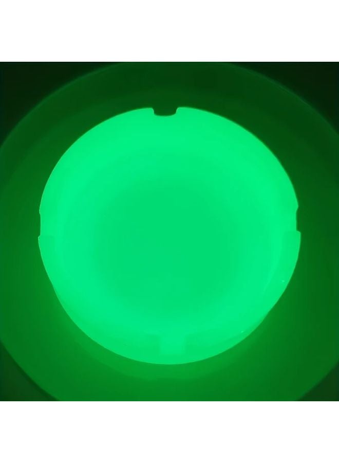 صينية سجائر بيضاء تتوهج في الظلام مع غطاء ناعم محمولة للاستخدام الداخلي والخارجي - Image 5